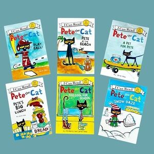 Set of 6 Pete The Cat Reading Level One Books in excellent condition